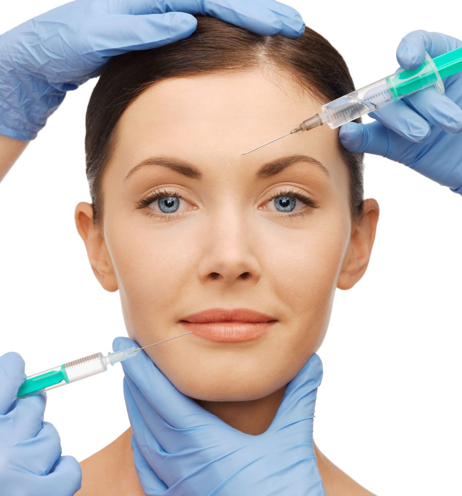 Model getting injections