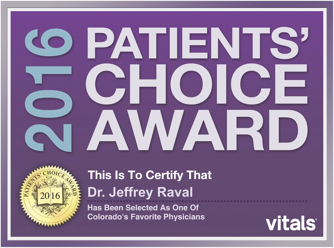 2016 Patients Choice Award