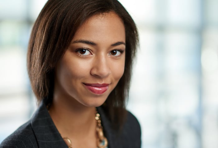 woman smiling