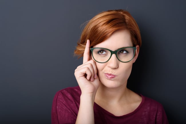 woman considering risks