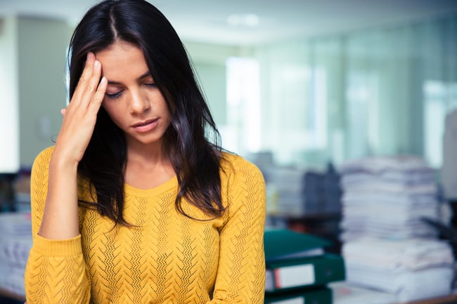 woman with headache