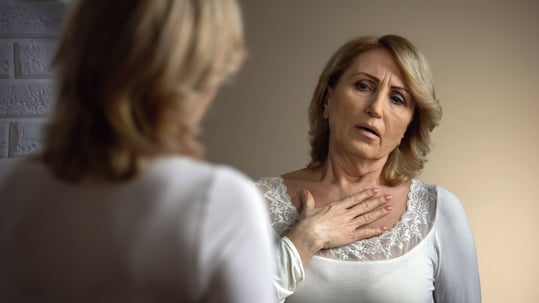 woman with sensitive skin